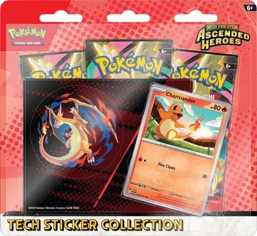 Pokémon TCG: Mega Evolution—Ascended Heroes Tech Sticker Collection—Charmander