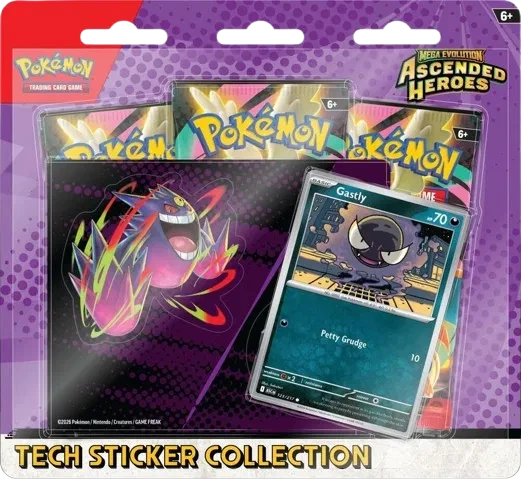 Pokémon TCG: Mega Evolution—Ascended Heroes Tech Sticker Collection—Gastly