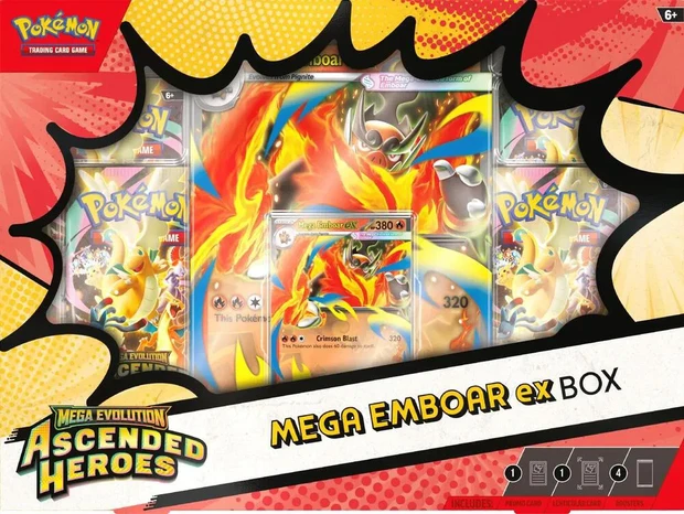 Pokémon TCG: Mega Evolution—Ascended Heroes Mega Emboar ex Box