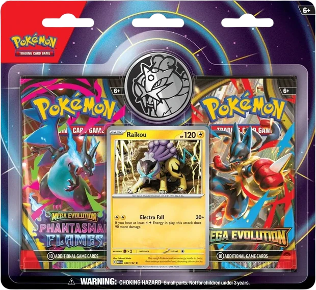 Pokémon TCG: Mega Evolution 2-Pack Blister—Raikou