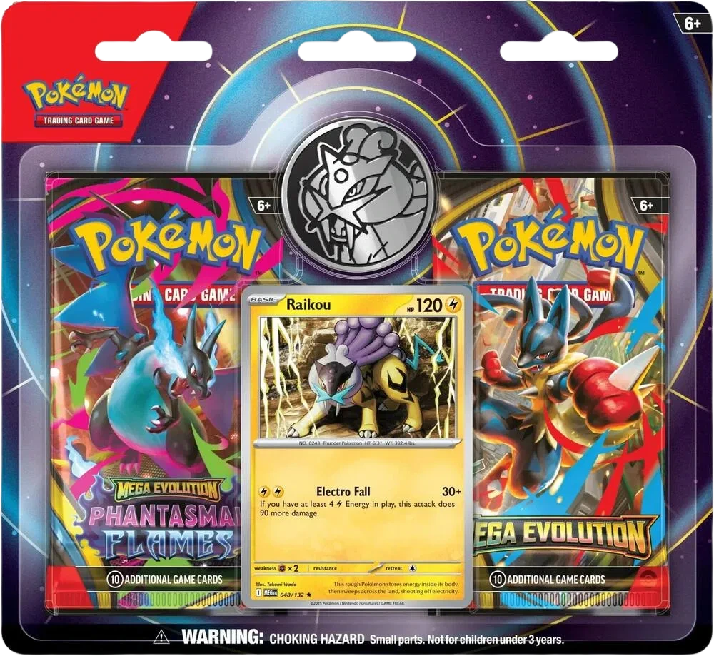 Pokémon TCG: Mega Evolution 2-Pack Blister—Raikou
