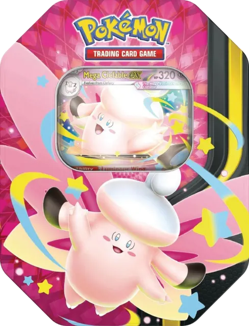 Pokémon TCG: Mega Moonlit Tin—Mega Clefable ex (Español)