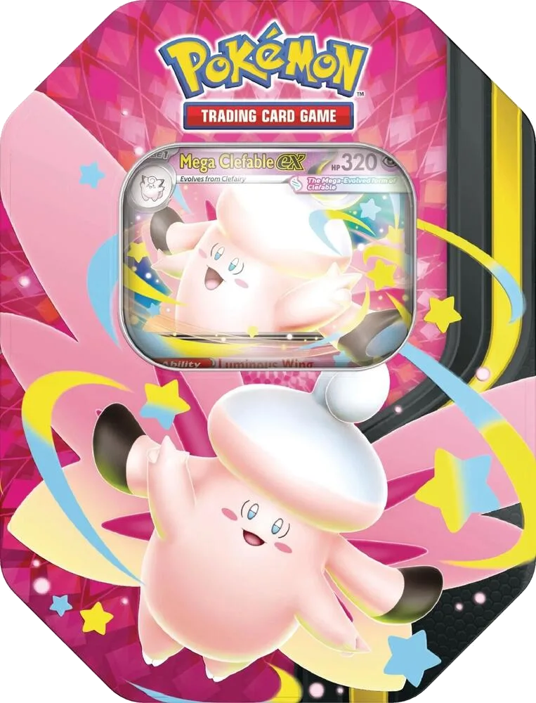 Pokémon TCG: Mega Moonlit Tin—Mega Clefable ex (Español)